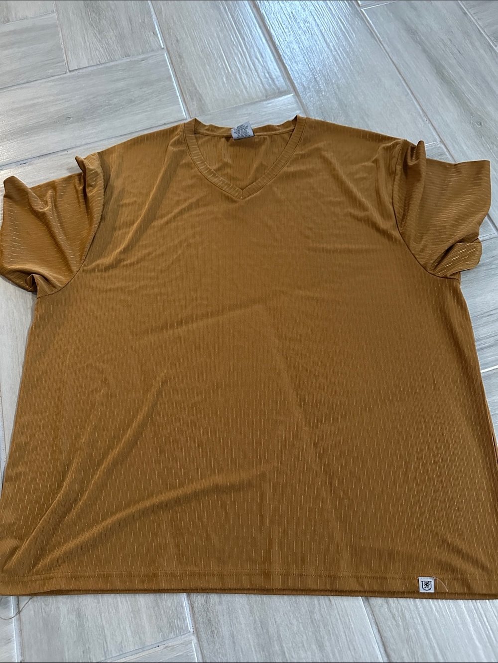 Stacy Adams Short Sleeve V-Neck Shirt - Camel Brown